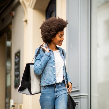 Girl with shopping bags