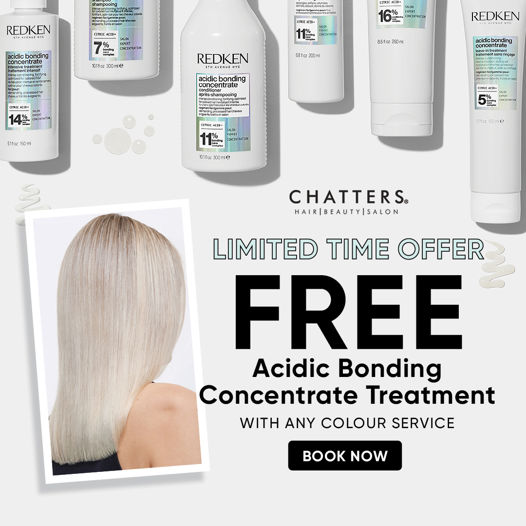 CHATTERS – Enjoy a Free Redken Treatment with Your Next Colour Service at Chatters! icon