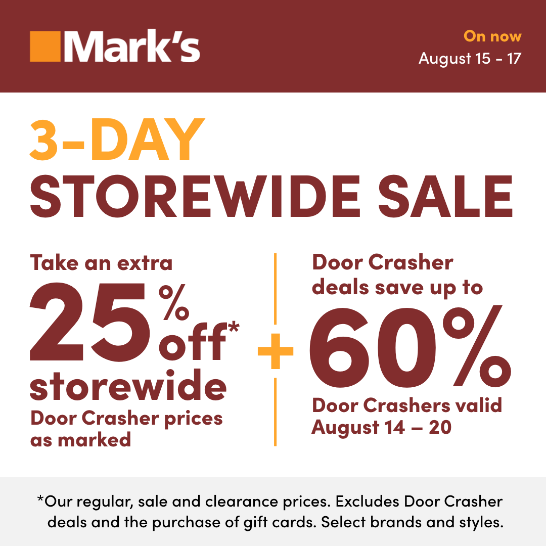 Mark’s – 3-Day Storewide Sale icon