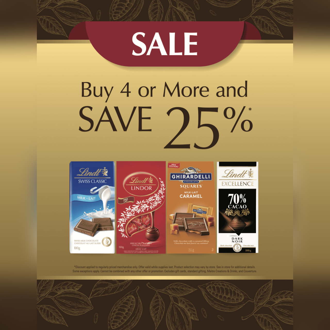 Lindt – Mix &amp; Match – Buy More, Save More! Buy 4 or more &amp; Save 25%! icon