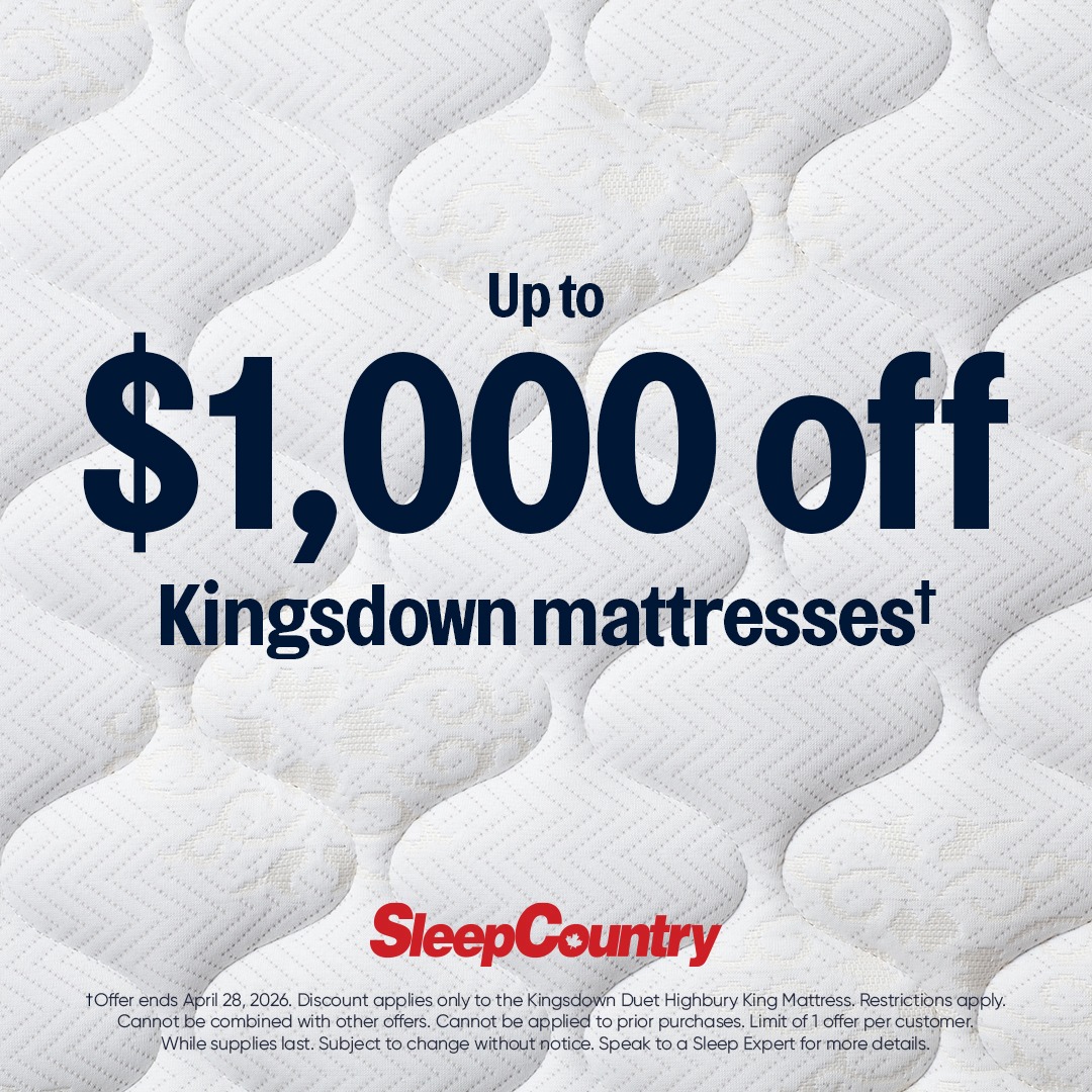 Sleep Country – Get up to $1,000 off best-selling mattresses from Kingsdown* icon