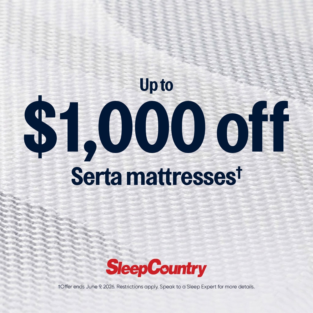 Up to $1000 off select best-selling mattresses from Serta* icon