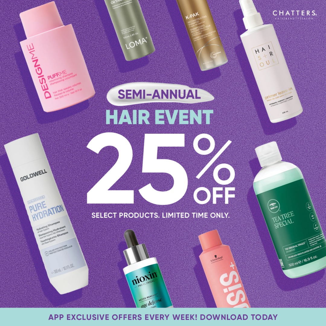 Chatters Semi-Annual Hair Event 25% Off!