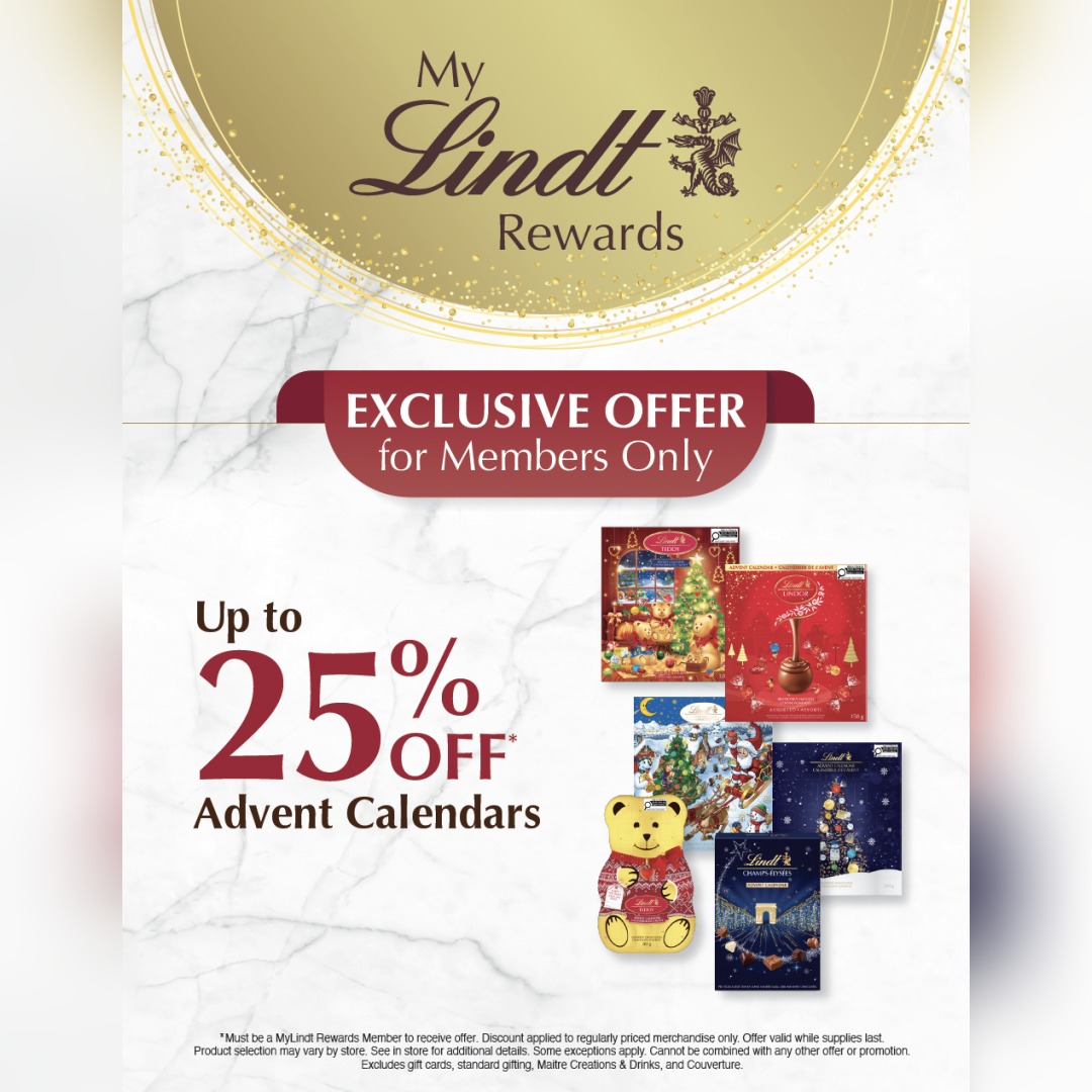 MyLindt Rewards: Advent Offer – Up to 25% off!